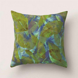 Green-8 Plant Flower Leaf tištěný Polyester čtvercový povlak na polštář bytový textil 45x45cm 1 kus