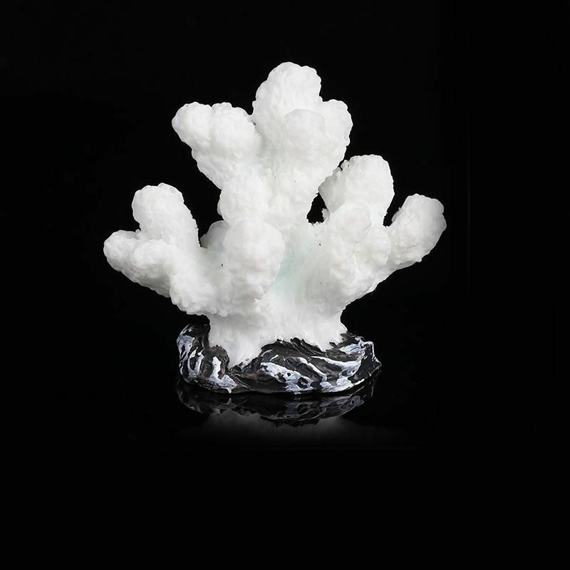 Bílá pryskyřice Coral Simulace mikro krajiny miniaturní akvárium dekorace 4.5x2. 5x4cm 1 kus