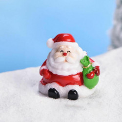 Miniaturní dekorace Micro Landscape Red Christmas Santa Claus 32mm x 30mm 1 kus