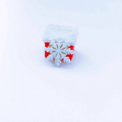 Bílá-1 Vánoční sněhová vločka Snowscape Resin Micro Krajina miniaturní dekorace 1.5 cm 10 ks