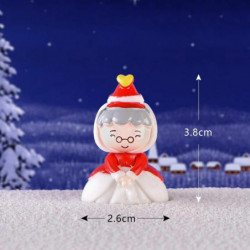 Dřevěné ozdoby Vánoční dekorace Santa Claus bílá a červená 38mm x 26mm 1 kus