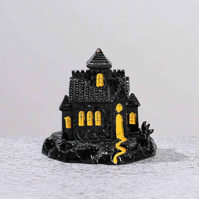 Black-Villa Halloween pryskyřice mikro krajiny miniaturní dekorace 5. 6x5. 2cm 1 kus