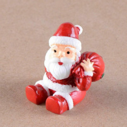 Dřevěné ozdoby Multicolor vánoční Santa Claus 36mm x 35mm 1 kus