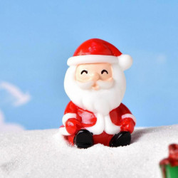 Red-15  Vánoční Santa Claus série pryskyřice mikro krajiny miniaturní dekorace 3. 5x2. 5cm 1 tablet