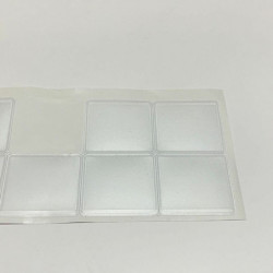 PVC samoslepné samolepící tašky transparentní čistý obdélník 40mm x 36mm 100 ks