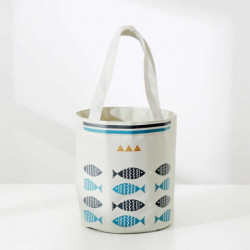 Oxford Tkanina Izolovaná Tote termální taška Cylinder Multicolor Fish 21cm x 19cm 1 kus