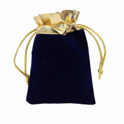 Velvet šňůrky tašky Royal Blue (využitelný prostor: cca 10x9cm) 12cm x 9cm 5 ks