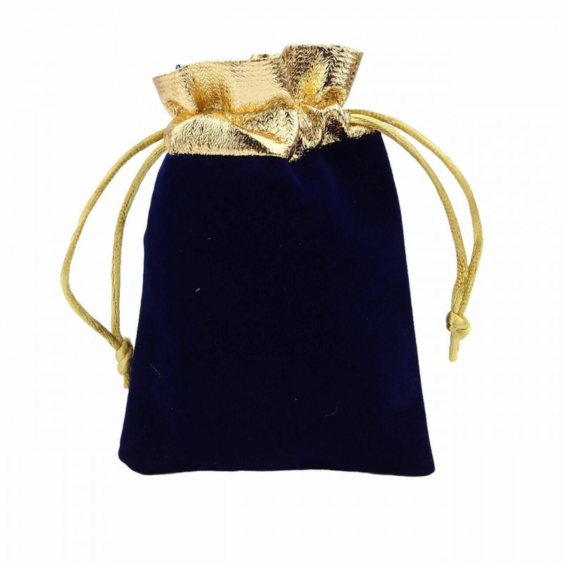 Velvet šňůrky tašky Royal Blue (využitelný prostor: cca 10x9cm) 12cm x 9cm 5 ks