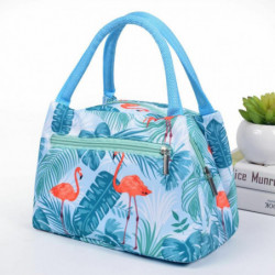 Oxford Fabric Insulated Tote Thermal Bag Multicolor Flamingo 28cm x 24cm 1 kus