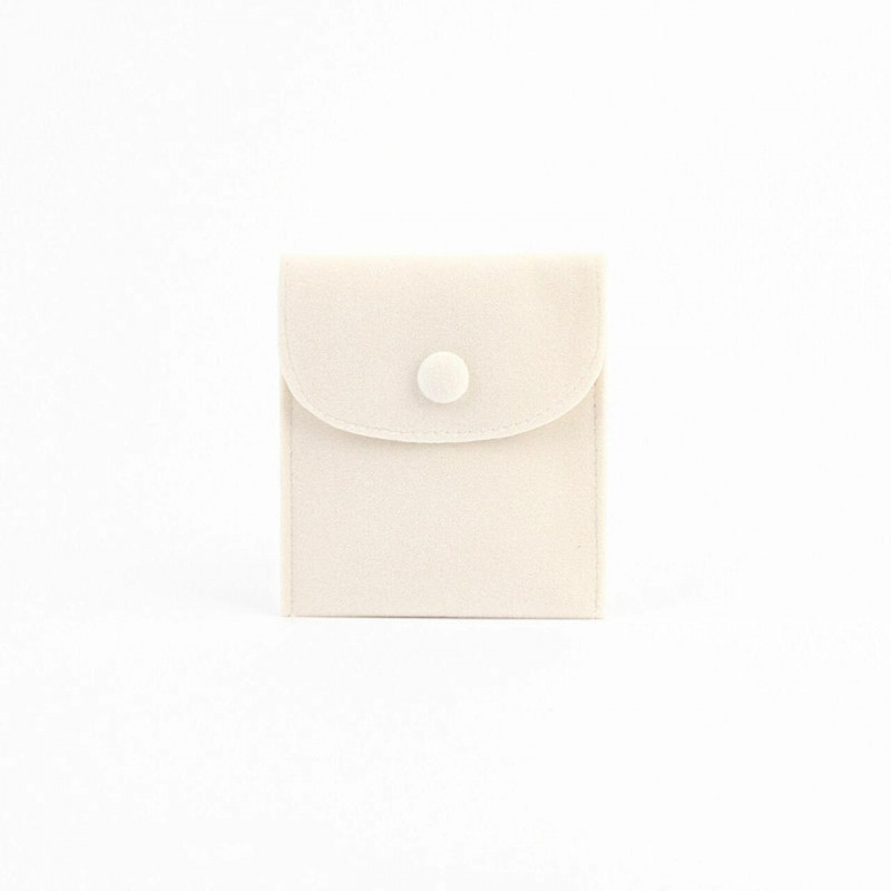 Velvet šperky tašky Creamy-White 9, 5cm x 7, 5cm 1 kus