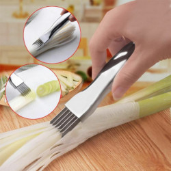 Stříbrný Tón-304 Nerezová Ocel Scallions Cutter Slicer Shredder Nůž Pro Kuchyňské Vaření, 1 Kus