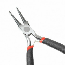 Náušnice z nerezové oceli Round Nose Pliers šperky na výrobu nástrojů na ruce Černá 12.5cm (4 7/8"), 1 kus