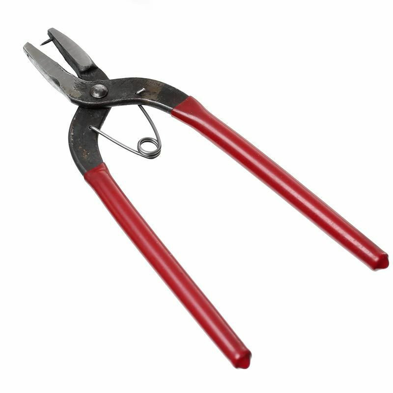 Nerezová ocel Hole Punch Pliers Ruční nářadí Červená 16cm(6 2/8"), 1 díl