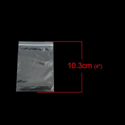 PVC Zip Lock tašky obdélník transparentní Clear (použitelný prostor: 9. 4x7cm) 10.3 cm x7cm (4 "x2 6/8"), 300 ks