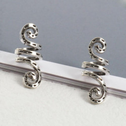 Zinková slitina na bázi spaceru na vlasy Dreadlock Beads Spring Antique Silver Color Spiral Přibližně 24mm x 10mm otvor: