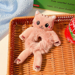 Plush vlasové šňůry Band Pink Cat Animal 18cm 1 kus