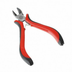 Nerezová ocel Diagonal Cutting Pliers šperky Výroba ruční nástroje Černá a červená 11.5cm(4 4/8"), 1 kus