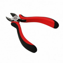 Nerezová ocel Diagonal Cutting Pliers šperky Výroba ruční nástroje Černá a červená 12cm(4 6/8"), 1 kus