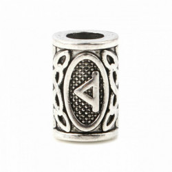 Zinková slitina na bázi spaceru na vlasy Dreadlock Beads Cylinder Antique Silver Color Viking Rune Přibližně 13mm x 8mm otvor: