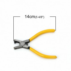 Žehlička na bázi slitiny Hole Punch Pliers Ruční nářadí Žlutá 14cm x7cm(5 4/8" x2 6/8"), 1 kus