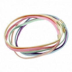 Fashion Girl Circle Ring Shiner Hair Band Cop Holder náhodně 34cm (13 3/8") - 36cm (14 1/8"), 3Bundles (cca 6ks / svazek)