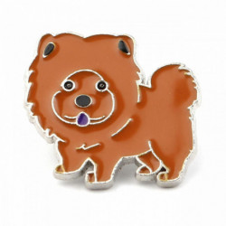 Pin Brože Chow Chow pes hnědý smalt 26 mm x 24 mm 1 kus