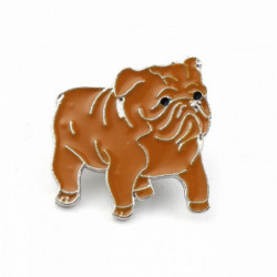 Pin Brože Shar Pei Brown smalt 25mm x 24mm 1 kus