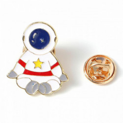 Galaxy Pin Brože Astronaut Spaceman vícebarevný smalt x 2 ks