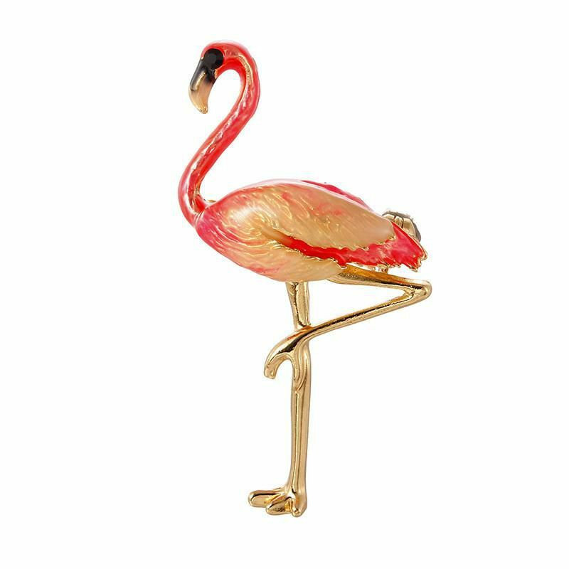 Pin Brože Flamingo smalt 55 mm x 32 mm 1 kus