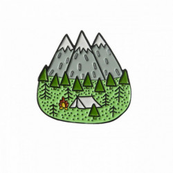 Pin Brože Mountain Multicolor smalt 23mm x 23mm 1 kus