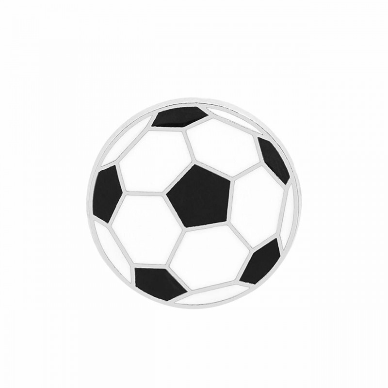 Sportovní Pin Brože Fotbal Black & White smalt 26mm Dia., 1 ks