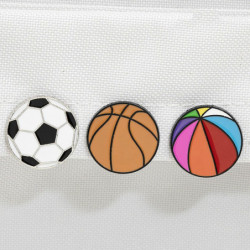 Sportovní Pin Brože Fotbal Black & White smalt 26mm Dia., 1 ks