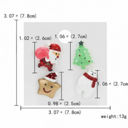 Pin Brože Vánoční Santa Claus strom vícebarevný smalt 27mm-25mm 1 sada (4 ks / sada)