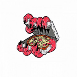 Halloween Pin Brože Pizza smalt 28mm x 1 kus