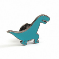 Pin Brože dinosaurus zvíře Gunmetal tmavě modrý smalt 22mm x 21mm 1 kus