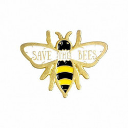 Pin Brooches Bee Zvířecí zlato Plátěné Černé & Žluté Enamel x 1 kus