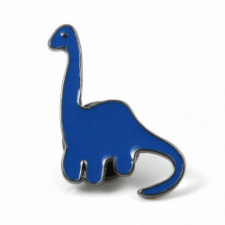 Pin Brože dinosaurus zvíře Gunmetal světle modrý smalt 27mm x 18mm 1 kus