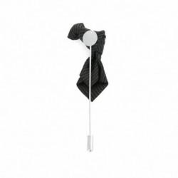 Polyester Stick Pin Brože Kravata Černá 8.3 cm (3 2/8") x 4cm (1 5/8"), 1 kus