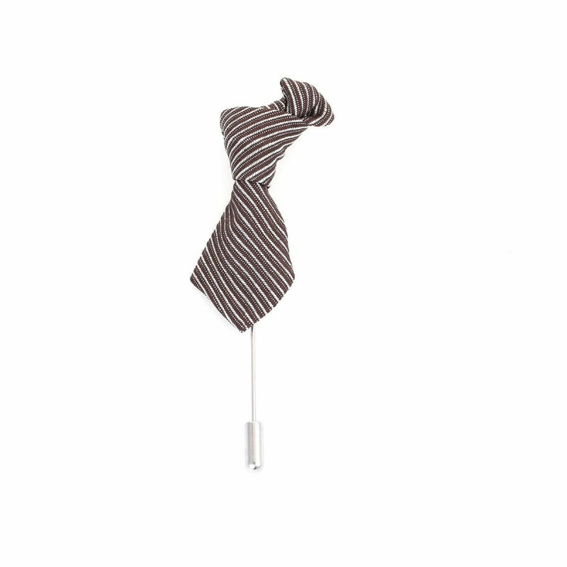 Polyester Stick Pin Brože Tie Black & White 8.3 cm (3 2/8") x 4cm (1 5/8"), 1 kus