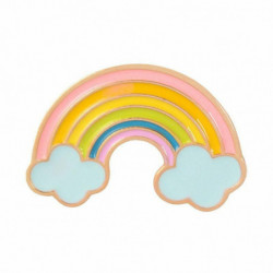 Pin Brože Rainbow Cloud Multicolor 33mm x 23mm 1 kus