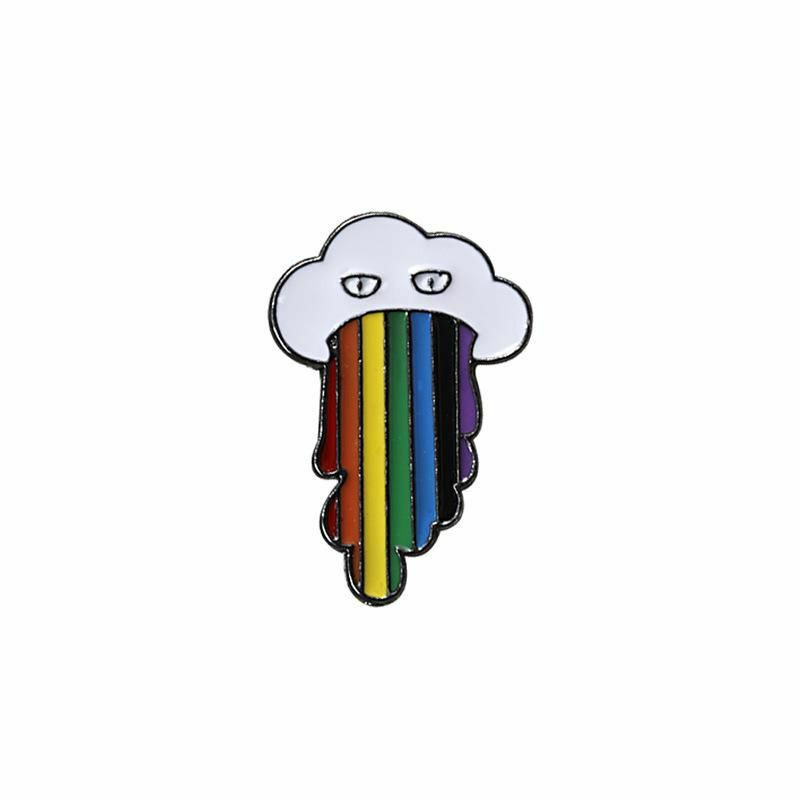 Pin Brože Cloud Multicolor smalt 30mm x 20mm 1 kus