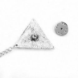 Pin Brooches Triangle Vyřezávaný vzor Starožitné stříbro 30.5cm x 3.3cm 1 kus