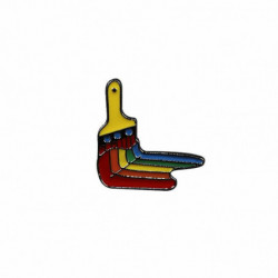 Pin Brože kartáč vícebarevný smalt 24 mm x 23 mm 1 kus