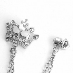 Pin Brože Crown Cross Clear drahokamu 14cm x 3.1 cm 1 kus