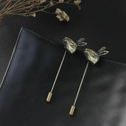 Stick Pin Brože králík zvíře starožitný bronz 7.7 cm (3") x 2.6 cm 1", 1 kus