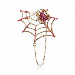 Halloween Pin Brože Halloween pavučina smalt Fuchsie drahokamu 66mm x 50mm 1 kus