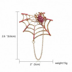 Halloween Pin Brože Halloween pavučina smalt Fuchsie drahokamu 66mm x 50mm 1 kus