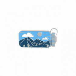 Pin Brože Cup Mountain Blue & Gray smalt 28mm x 13mm 1 kus