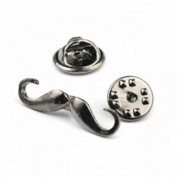 Tie Tac klopě Pin Brože knír černý smalt 30mm (1 1/8") x 7mm( 2/8"), 1 kus