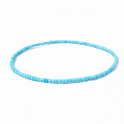 Skleněný náhrdelník Light Blue 40cm(15 6/8") dlouhý, 1 kus